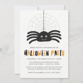 Cute Spider Halloween Party Invitation (Devant)