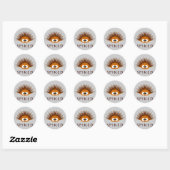Cute Spiked Oranje Zee Urchin Ronde Sticker (Vel)