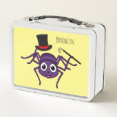 Cute spin in bovenste hoed cartoon (Achterkant)