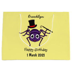 Cute spin in bovenste hoed cartoon groot cadeauzakje