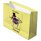 Cute spin in bovenste hoed cartoon groot cadeauzakje (Voorkant Gekanteld)