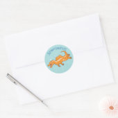 Cute Spinosaurus Ronde Sticker (Envelop)