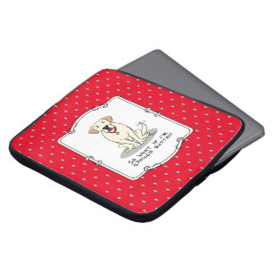 Cute Spoiled Rotten Yellow Labrador Retriever Dog Laptop Sleeve