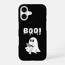 Cute spook "Boo!" Halloween iPhone hoesje