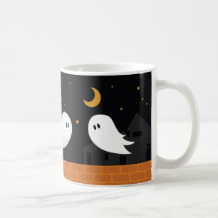 Cute spook die 's nachts op straat rondzwerft  koffiemok