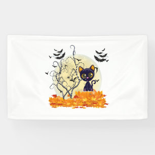Cute spook met halloween snoep spandoek