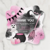 Cute Spooktacular Halloween Birthday Bedankt Bedankjes Labels (Voorkant)