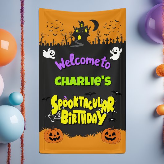 Cute Spooktacular Halloween Fun Birthday Welcome Spandoek