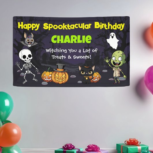 Cute Spooktacular Halloween Monster Fun Birthday Spandoek
