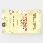 Cute Spooktacular Halloween Party Spandoek (Horizontaal)