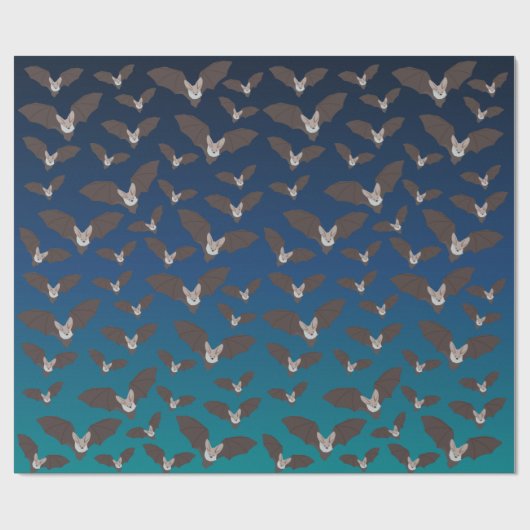 Cute Spooky Bat Pattern Cadeaupapier (Vlak)