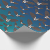 Cute Spooky Bat Pattern Cadeaupapier (Hoek)