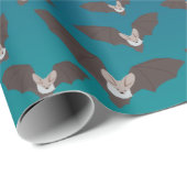 Cute Spooky Bat Pattern Cadeaupapier (Rol Hoek)