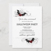 Cute Spooky Calligraphy Halloween Feest Kaart (Voorkant)