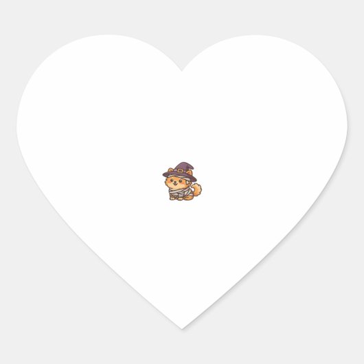 Cute Spooky Dog � Kawaii Halloween Puppy Classic T Hart Sticker (Voorkant)
