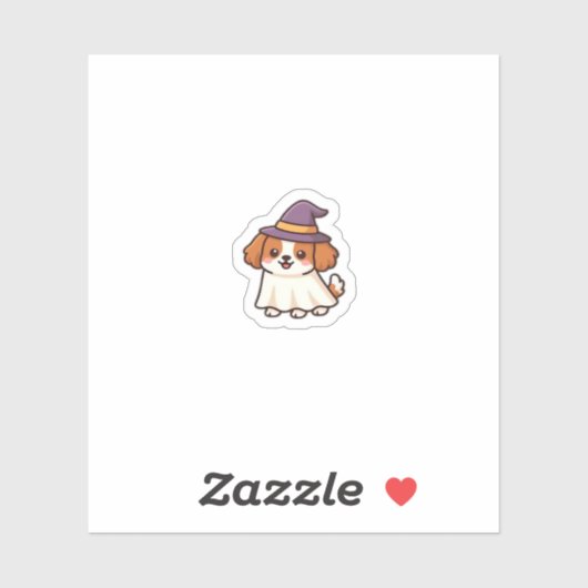 Cute Spooky Dog � Kawaii Halloween Puppy Classic T Sticker (Vel)
