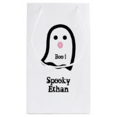 Cute Spooky Ghost Boo Klein Cadeauzakje (Achterkant)