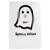 Cute Spooky Ghost Boo Medium Cadeauzakje (Achterkant)