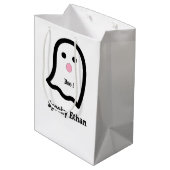 Cute Spooky Ghost Boo Medium Cadeauzakje (Achterkant Gekanteld)