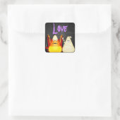 Cute Spooky Halloween Candy Corn LOVE Stickers (Tas)