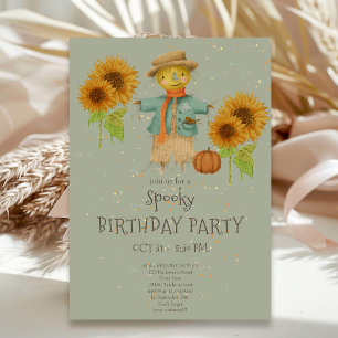 Cute Spooky Halloween Kids Birthday Uitnodiging