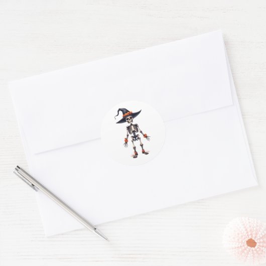 Cute Spooky Halloween Sticker – Skelet Vibe (Envelop)