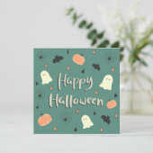 Cute Spooky Happy Halloween Aankondiging (Staand voorkant)