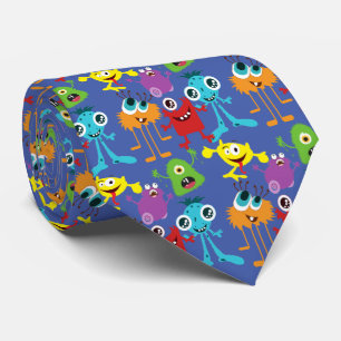 Cute Spooky Monsters Halloween Stropdas