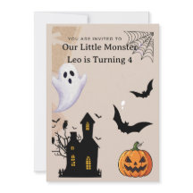 Cute Spooky One Halloween Verjaardagsuitnodiging