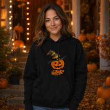 Cute Spooky Pompoen Heksenhoed Vrouwen Halloween