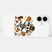Cute Spooky Skeleton Goat with Top Hat Case-Mate iPhone Case (Achterkant (horizontaal))