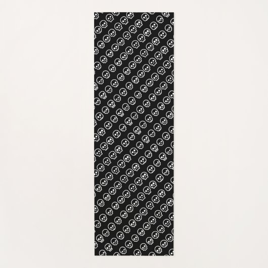 Cute Spooky Tiny Skulls Halloween Pattern Yoga Mat (Voorkant)