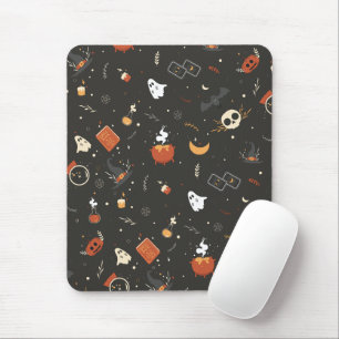 Cute Spooky Whimsical Halloween Pattern Achtergron Muismat