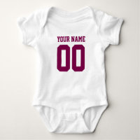 Cute sport voetbal jersey nummer baby bodysuit