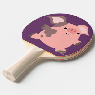 Cute Sporty Cartoon Pig Ping Pong Paddle Tafeltennisbatje