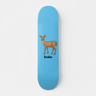 Cute spotted hert cartoon skateboard