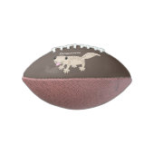 Cute spotted tan gecko cartoon illustration american football (Gedraaid 90)