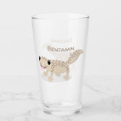 Cute spotted tan gecko cartoon illustration glas (Voorkant)