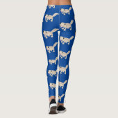 Cute spotted tan gecko cartoon illustration leggings (Achterkant)
