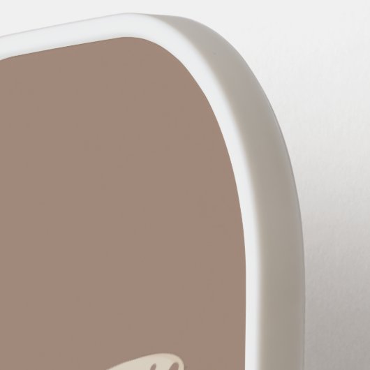 Cute spotted tan gecko cartoon illustration pickleball paddle (Links Detail)