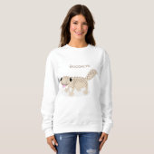 Cute spotted tan gecko cartoon illustration trui (Voorkant volledig)