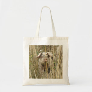 Cute Spotty Pig Canvas tas