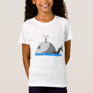 Cute Spouting Cartoon Whale T-shirt