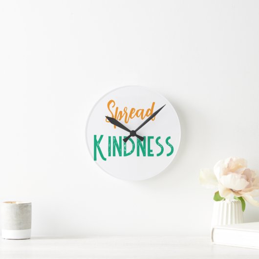 Cute Spread Kindness Clock Ronde Klok (Huis)
