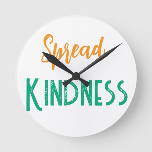 Cute Spread Kindness Clock Ronde Klok (Voorkant)
