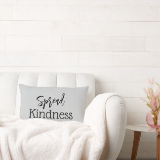 Cute Spread Kindness Grey Throw Pillow Kussen