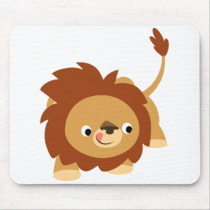 Cute Sprightly Cartoon Lion Mousepad Muismat