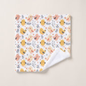 Cute Spring Chicks et modèle floral (Gant de toilette)