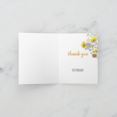 Cute Spring Flowers Bedankkaart (Binnen)