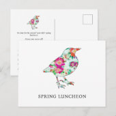 Cute Spring Luncheon Invitation (Devant / Derrière)